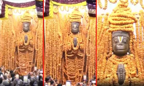 அனுமன் ஜெயந்தி: 1 லட்சத்து 8 வடை மாலையில் பக்தர்களுக்கு காட்சியளிக்கும் நாமக்கல் ஆஞ்சநேயர் அனுமன் ஜெயந்தி: 1 லட்சத்து 8 வடை மாலையில் பக்தர்களுக்கு காட்சியளிக்கும் நாமக்கல் ஆஞ்சநேயர்