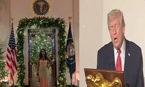 அமெரிக்க அதிபரின் கிறிஸ்துமஸ் விருந்தில்  பங்கேற்ற  இந்திய நடிகை