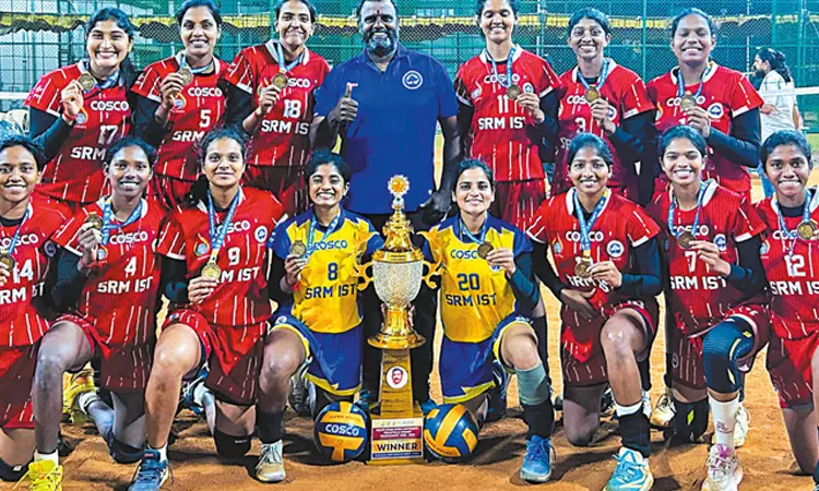 தென்மண்டல பல்கலைக்கழக கைப்பந்து: எஸ்.ஆர்.எம். அணி சாம்பியன் தென்மண்டல பல்கலைக்கழக கைப்பந்து: எஸ்.ஆர்.எம். அணி சாம்பியன்