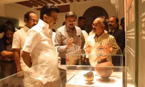 தமிழினத் தொன்மையின் அடையாளமாக ஒளிரும் நெல்லை பொருநை அருங்காட்சியகம்! - மு.க.ஸ்டாலின் தமிழினத் தொன்மையின் அடையாளமாக ஒளிரும் நெல்லை பொருநை அருங்காட்சியகம்! - மு.க.ஸ்டாலின்