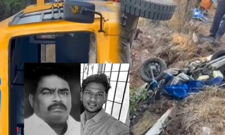 கடலூர்: பைக் மீது பள்ளி வேன் மோதி தந்தை, மகன் பலி