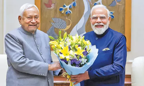 பிரதமர் மோடியுடன், பீகார் முதல்-மந்திரி நிதிஷ்குமார் சந்திப்பு