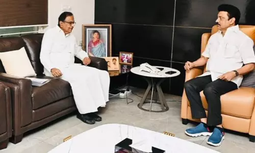 முதல்-அமைச்சர் மு.க.ஸ்டாலினுடன் ப.சிதம்பரம் சந்திப்பு