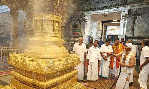 ஆகம முறைப்படி நடந்த தூய்மைப்பணி.. வைகுண்ட ஏகாதசி விழாவிற்கு தயாராகும் ஏழுமலையான் கோவில்