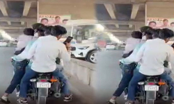 ஒரே பைக்கில் 5 பேர்; 31 ஆயிரம் ரூபாய் அபராதம்