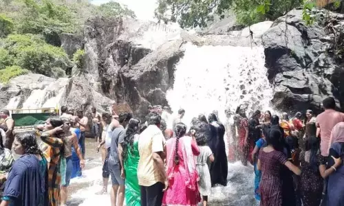 36 நாட்களுக்குப் பின்.. மணிமுத்தாறு அருவியில் குளிக்க அனுமதி 36 நாட்களுக்குப் பின்.. மணிமுத்தாறு அருவியில் குளிக்க அனுமதி