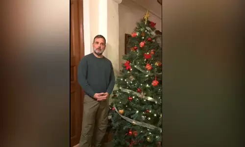 வீடியோ வெளியிட்டு கிறிஸ்துமஸ் வாழ்த்து கூறிய ராகுல்காந்தி