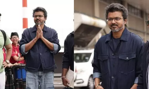 Jananaayagan Vijay in Malaysia... received a warm welcome at the airport