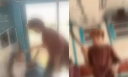 கஞ்சா போதையில் அட்ராசிட்டி: ரெயிலில் பயணித்த வடமாநில இளைஞரை கடத்தி அரிவாள் வெட்டு