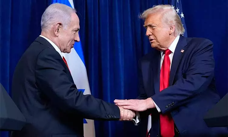 ‘இந்தியா-பாகிஸ்தான் போரை நிறுத்தினேன்...’ - நெதன்யாகு சந்திப்பின்போது டிரம்ப் மீண்டும் பேச்சு ‘இந்தியா-பாகிஸ்தான் போரை நிறுத்தினேன்...’ - நெதன்யாகு சந்திப்பின்போது டிரம்ப் மீண்டும் பேச்சு