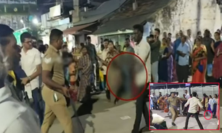 திருப்பூரில் காவலரைக் கத்தியால் தாக்க முயன்ற வாலிபரால் பரபரப்பு
