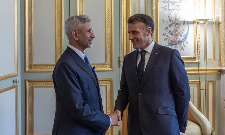 பிரான்ஸ் அதிபருடன் ஜெய்சங்கர் சந்திப்பு