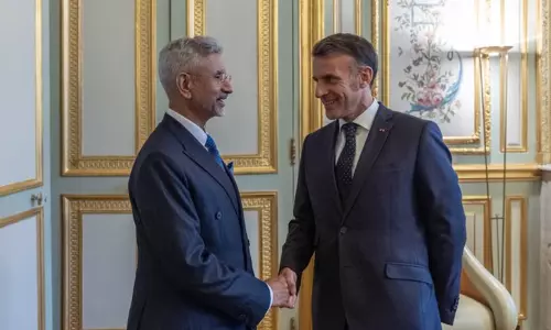 பிரான்ஸ் அதிபருடன் ஜெய்சங்கர் சந்திப்பு