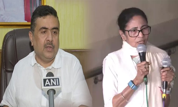 அமித்ஷா குறித்து குற்றச்சாட்டு: மம்தா பானர்ஜிக்கு நோட்டீஸ் அனுப்பிய சுவேந்து அதிகாரி