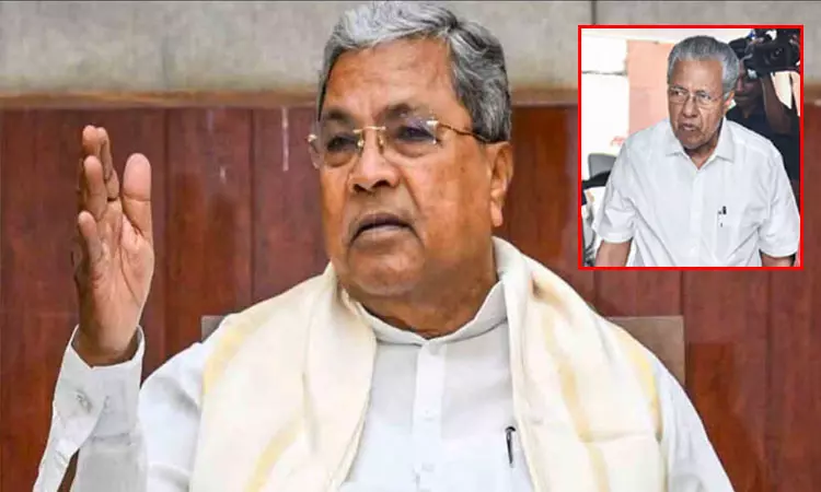 பள்ளிகளில் மலையாளம் கட்டாயம் விவகாரம்; பினராயி விஜயனுக்கு சித்தராமையா கடிதம் பள்ளிகளில் மலையாளம் கட்டாயம் விவகாரம்; பினராயி விஜயனுக்கு சித்தராமையா கடிதம்