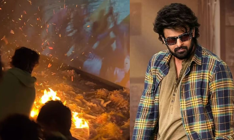 பிரபாஸ் படத்திற்கு ஆரத்தி எடுத்த ரசிகர்கள்; திரையரங்கில் தீ பிடித்ததால் பரபரப்பு