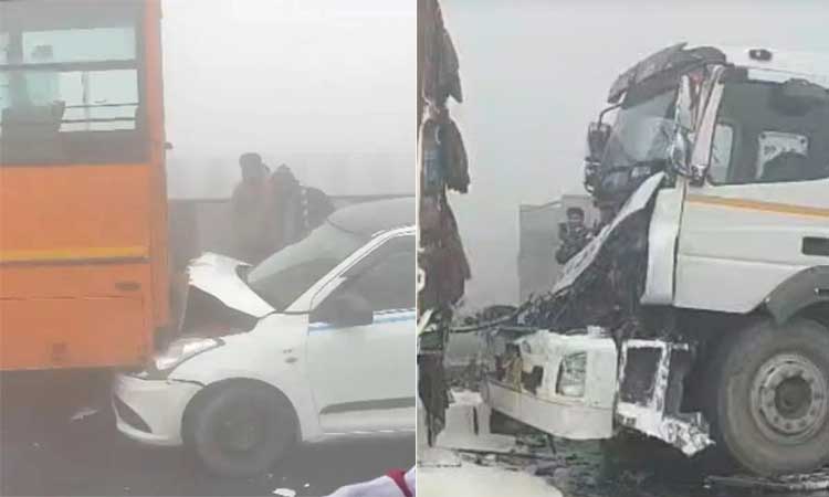 பனிமூட்டத்தால் டெல்லி-லக்னோ தேசிய நெடுஞ்சாலையில் விபத்து - ஒருவர் பலி, 24 பேர் காயம்
