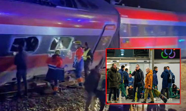 ஸ்பெயினில் அதிவிரைவு ரெயில் தடம் புரண்டு விபத்து; 10 பேர் பலி