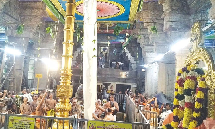 திருப்பரங்குன்றம் முருகன் கோவிலில் தெப்பத்திருவிழா கொடியேற்றம்