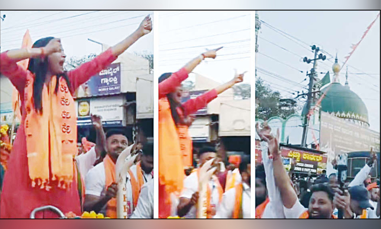 தர்கா மீது அம்பு எய்வது போல் சைகை காட்டிய பெண் மீது வழக்குப்பதிவு