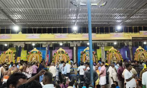 விடிய, விடிய வீதியுலா...  சீர்காழி அருகே 11 பெருமாள்கள் தங்க கருட சேவை உற்சவம்