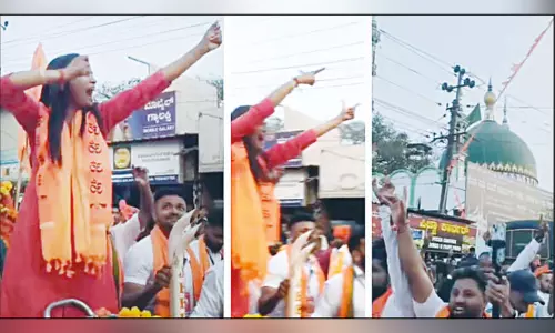 தர்கா மீது அம்பு எய்வது போல் சைகை காட்டிய பெண் மீது வழக்குப்பதிவு