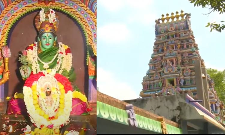 பச்சை திருமேனியாக காட்சி தரும் பச்சைவாழியம்மன்