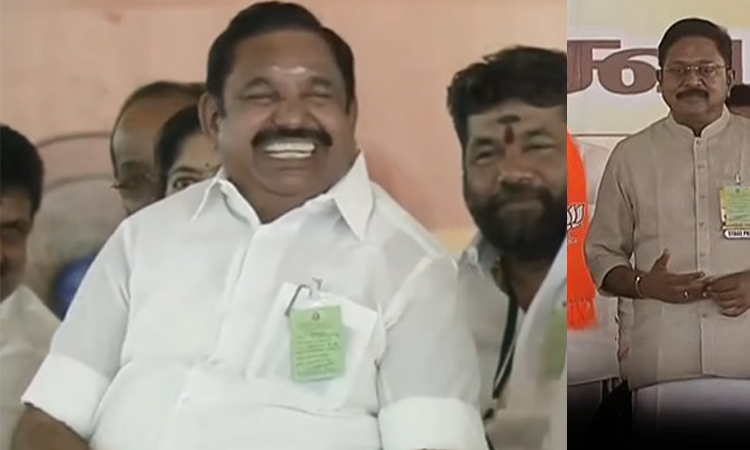 டிடிவி தினகரனுடன் கை குலுக்கிய எடப்பாடி பழனிசாமி