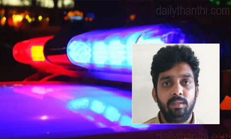 பெரம்பலூரில் போலீஸ் வாகனம் மீது நாட்டு வெடிகுண்டு வீச்சு - 2 காவலர்கள் காயம்