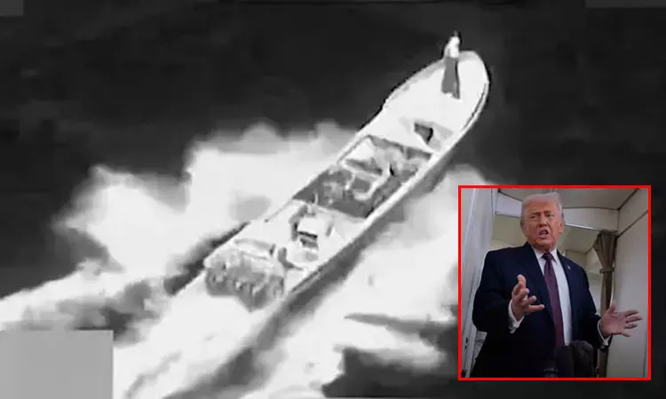 36-வது சம்பவம்... பசிபிக் பெருங்கடலில் போதை பொருள் கடத்தல் படகை தாக்கி அழித்த அமெரிக்கா 36-வது சம்பவம்... பசிபிக் பெருங்கடலில் போதை பொருள் கடத்தல் படகை தாக்கி அழித்த அமெரிக்கா