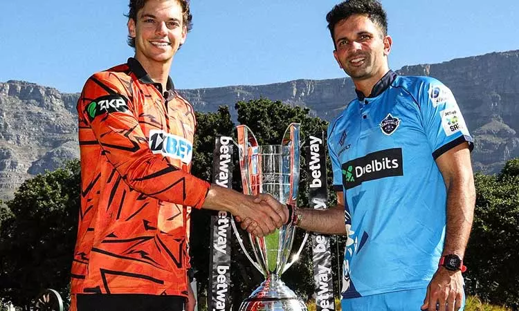 எஸ்.ஏ. டி20 லீக் இறுதிப்போட்டி : பிரிட்டோரியா கேப்பிடல்ஸ் - சன்ரைசர்ஸ் இன்று மோதல் எஸ்.ஏ. டி20 லீக் இறுதிப்போட்டி : பிரிட்டோரியா கேப்பிடல்ஸ் - சன்ரைசர்ஸ் இன்று மோதல்