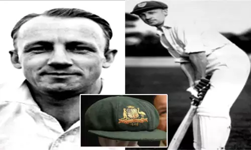 Don Bradman’s ‘Baggy Green’ cap worn against India sold for Rs.4.2 cr Don Bradman’s ‘Baggy Green’ cap worn against India sold for Rs.4.2 cr