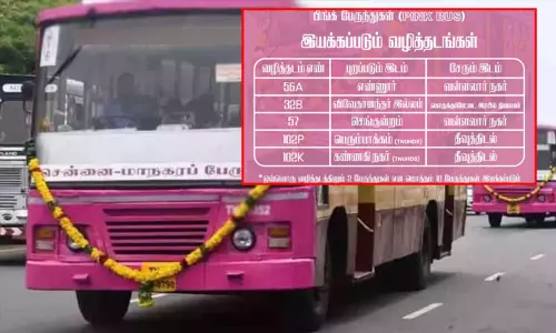 மகளிர் விடியல் பயண திட்டத்தில் புதிதாக 5 வழித்தடங்களில் 10 பேருந்துகள்; அறிவிப்பு வெளியீடு மகளிர் விடியல் பயண திட்டத்தில் புதிதாக 5 வழித்தடங்களில் 10 பேருந்துகள்; அறிவிப்பு வெளியீடு