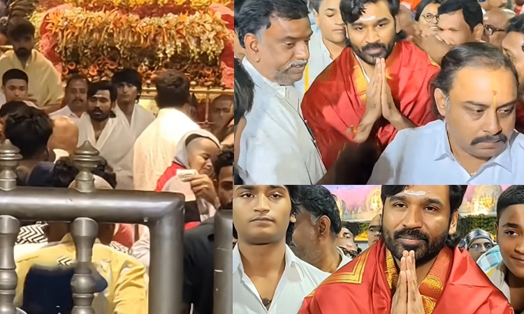 திருப்பதி கோவிலில் மகன்களுடன் நடிகர் தனுஷ் சாமி தரிசனம்!